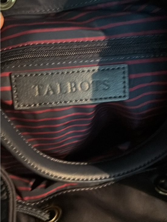 New dark, blue Talbots water, repellent, quilted backpack main image 4